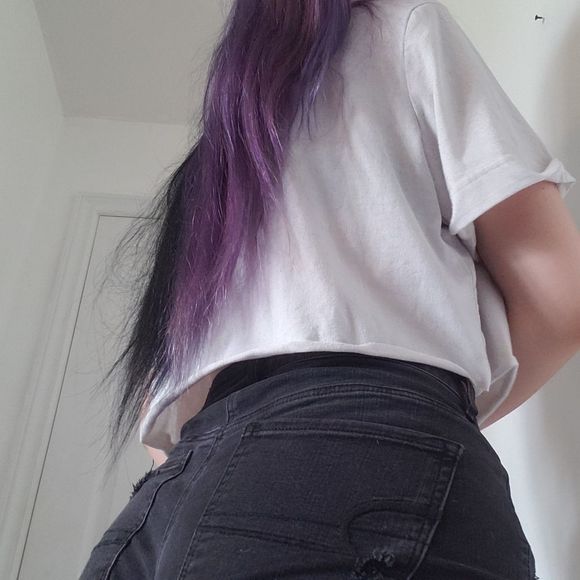 ✨2FOR15$✨Cropped Cat T Shirt - Picture 3 of 5